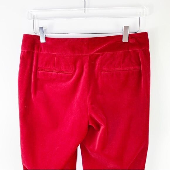 Ralph Lauren Rugby Velvet/Velour Red Crop Pants 8 - Picture 7 of 12